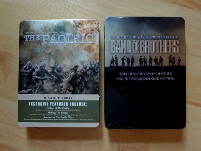 Band Of Brothers and The Pacific DVD Tins (Region 1 U.S. Locked)