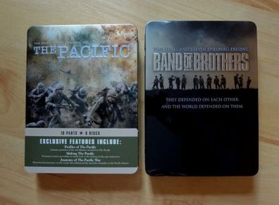 Band Of Brothers and The Pacific DVD Tins (Region 1 U.S. Locked)