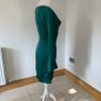BNWT Satin green mini dress with cowl neck & bell sleeves. Size M Image 3