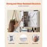 Bathroom Wall Cabinet, with 2 Doors & Adjustable Shelf, Over the Toilet Storage Medicine Cabinet Wall Mounted, Hanging Organizer with Open Image 5