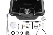Shampoo Bowl, ABS Plastic Shampoo Sink for Salons and Home, Easy to Clean and Install Salon Shampoo Bowls for Hair Stylists, Shampoo Sink