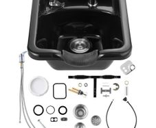 Shampoo Bowl, ABS Plastic Shampoo Sink for Salons and Home, Easy to Clean and Install Salon Shampoo Bowls for Hair Stylists, Shampoo Sink