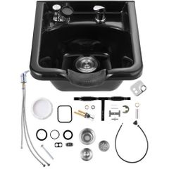 Shampoo Bowl, ABS Plastic Shampoo Sink for Salons and Home, Easy to Clean and Install Salon Shampoo Bowls for Hair Stylists, Shampoo Sink
