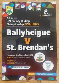 2025 Ardfert v Ballyheigue - Kerry U21 Hurling Final Programme