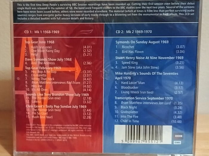 Deep Purple The BBC Sessions 1968-1970 CD Album