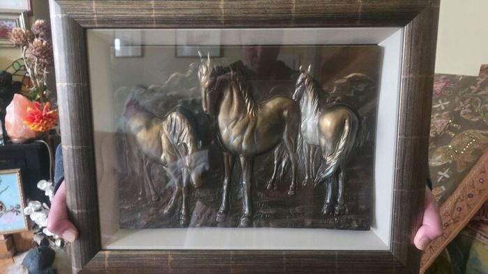 Framed 3D horse wall art