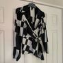 River Island Black & White Checkered Print Top Image 3