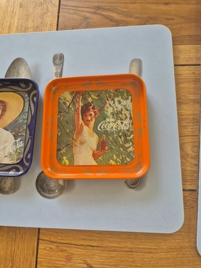 Vintage Style Coca Cola Small Tin Dishes