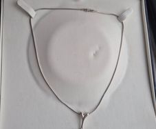 Necklace sterling silver with sparkle stone pendant