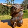 Hand carved wooden monkey Folk Art Image 2