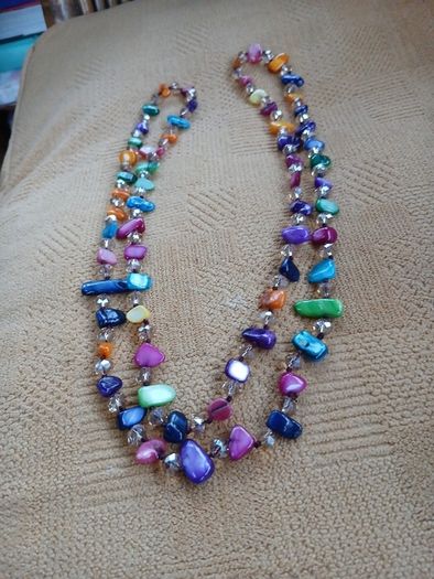 Murano Multicolour Beads. Multicoloured. 22" length.