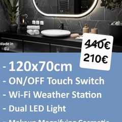 LED Bathroom Mirror Cosmetic Makeup Dual LED