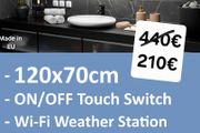 LED Bathroom Mirror Makeup Cosmetic Wi-Fi Weather