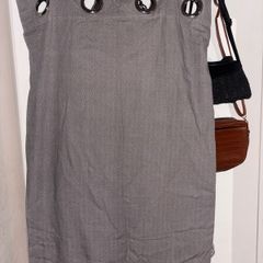 Grey herringbone curtains 45 x 52 (per curtain)