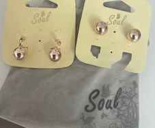 2 Pairs Rose Gold Earrings