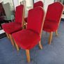 1930s set of Original red velvet walnut Art Deco chairs Image 8