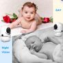 5 inch Video Baby Monitor with Two Camera and Audio, Night Vision, 4X Zoom, 1000ft Range 2-Way Audio Temperature Sensor Lullaby Image 3