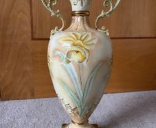 Large Antique Hand Painted Vase