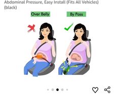 Car belt for a pregnant woman