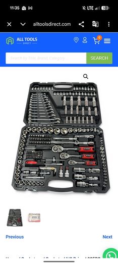 225-Piece Socket Tool Set    Pro Werkzeug Industrial TM199