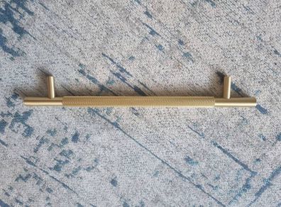 Cabinet/ Kitchen solid brass gold knurled handles x 23 in total