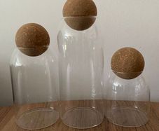 Glass Food Storage Jars (3 Pcs)