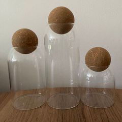 Glass Food Storage Jars (3 Pcs)