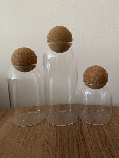 Glass Food Storage Jars (3 Pcs)