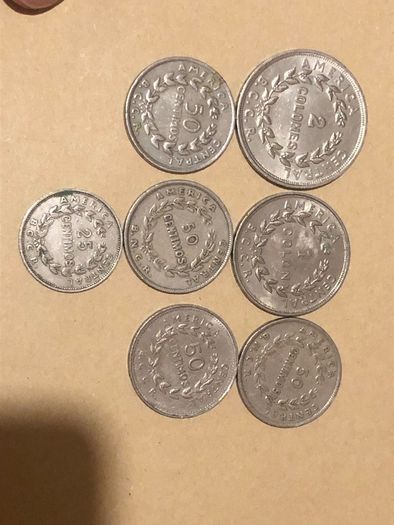 Costarican Coins x 7