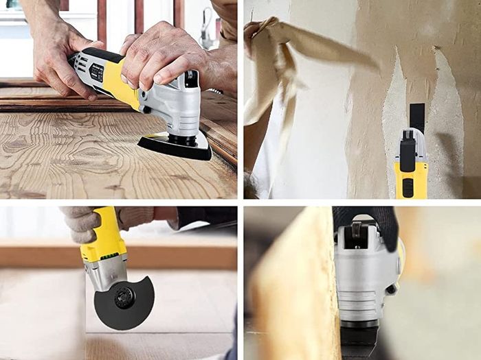 300W 15000 22000 OPM Electric Corded Multi Tool, 6 Variable Speeds, 3 Degree Oscillation Angle, Quick-fit Blade Design, with 28pcs Accessories for Cutting, Sanding, Scraping (FREE POSTAGE)