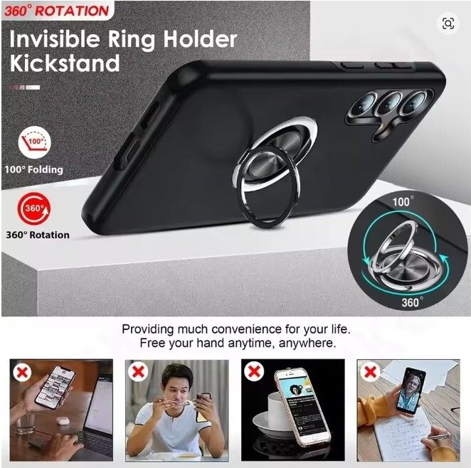 Samsung Galaxy A17 / A26 Dual Layer Shockproof Rugged Ring Cover