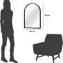 Arch Bathroom Mirror, Wall Mounted Mirrors, Black Vanity Wall Mirror Metal Frame home decor for Bedroom, Entryway, Living Room 40 x 50CM Image 2