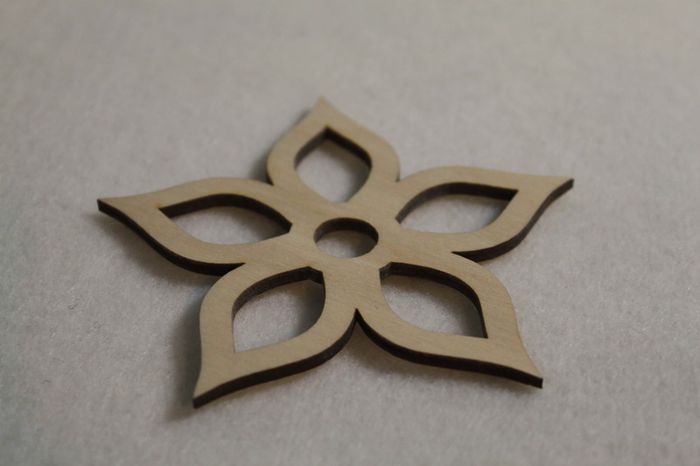 Wooden Coasters Home Decor - set of 4 Flowers Shape