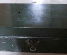 Vintage Small Tin Cash Box , English with a key