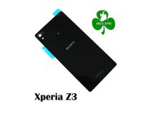 For Sony Xperia Z3 Back/Battery Cover Glass Housing Replacement New BLACK+Adhesive
