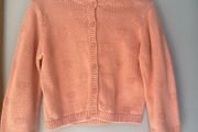 Mango kids peach hearts girls cotton cardigan Age 3-4 EUC