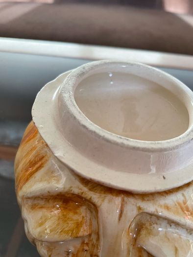 Vintage Crying Pickled Onion Face Pot signed by Toni Raymond