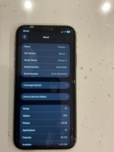 iPhone 11 Black - 89 percent battery health