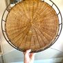 Vintage Wicker and Iron Large Tray, Home Decor Display Image 4