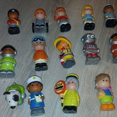22 ELC  happyland figures, childern, astronauts, robot, animals and various  professionals