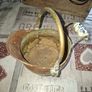 Antique Small Copper and Brass Cauldron on a Pedestal, Price is for 1 Postage Available Image 6