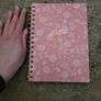 Spiral notebook hardcover A5 pink flowers NEW Image 3