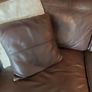 Brown Leather Sofa Set x 3 and 2 Seater Image 3