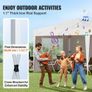 Pop Up Canopy, 5.9 x 2.96 m Instant Canopy Portable Gazebo with 3 Sidewalls & 2 Ventilated Windows, Height Adjustable Pop-Up Outdoor Shelter Tent for Events, Patio, Backyard, Party, Parking Image 3