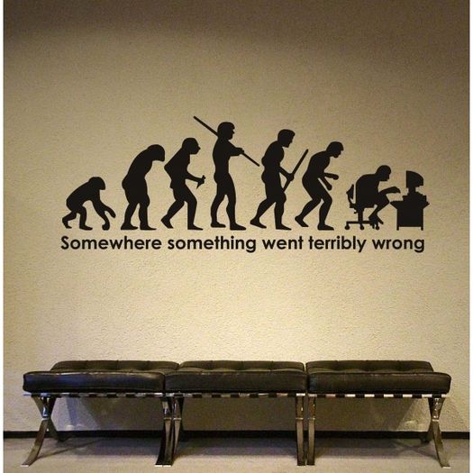 somewhere something went terribly wrong WALL STICKER