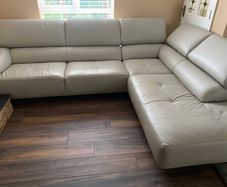 Italian leather corner couch