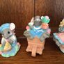 Vintage Merry Mousetails miniature ornaments x5 Image 6