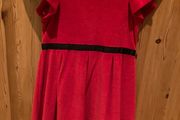 Girls red velvet dress