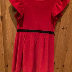 Girls red velvet dress