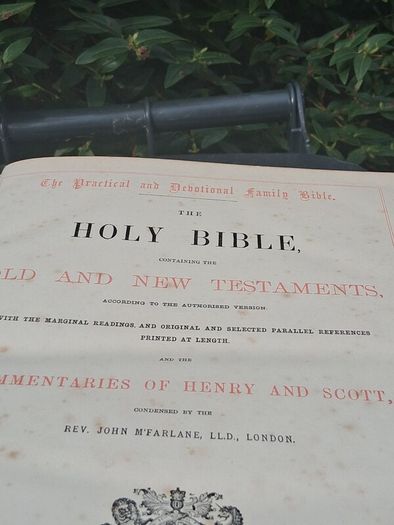 19th Century Family Bible (13x11 inches)